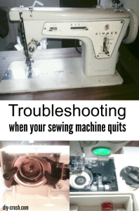 Troubleshooting when your sewing machine quits. Things to check before taking it into the shop.