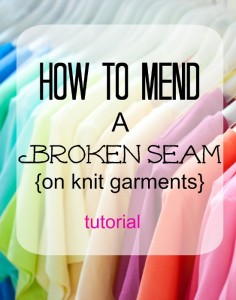 how to mend a popped seam, how to mend a torn seam, how to mend a ripped seam, how to fix a seam, seam broke, how to mend a seam