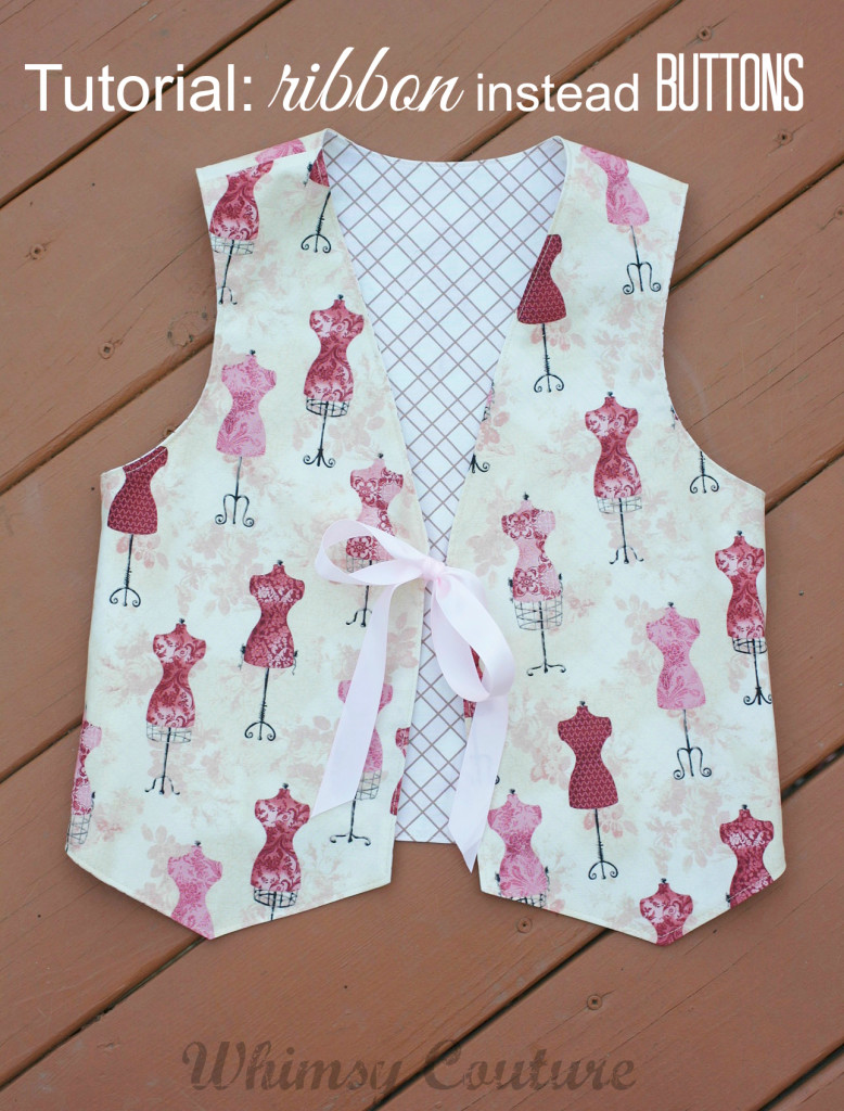How To Add Ribbon To A Vest Instead Of Buttons DIY Crush