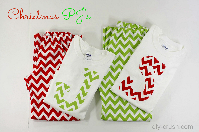 Christmas Pajamas with Monogram Applique Tutorial | DIY Crush