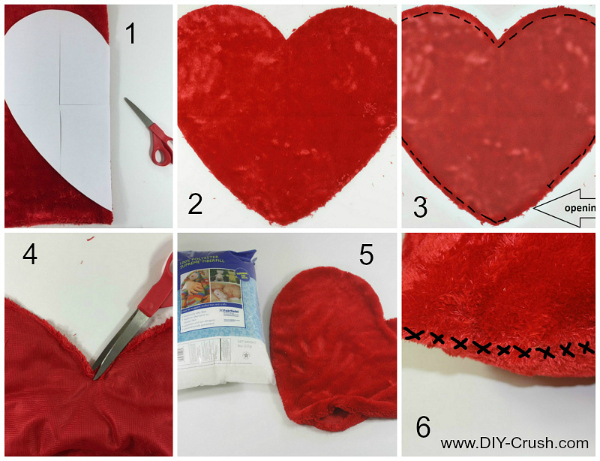 Free Valentine's Heart Pillow Sewing Pattern | DIY Crush