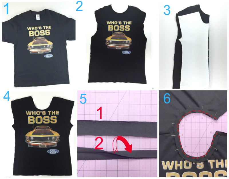 How to reuse a t-shirt to make a childs tee