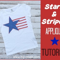 Stars & Stripes Applique T-Shirt Tutorial {With Free Pattern}