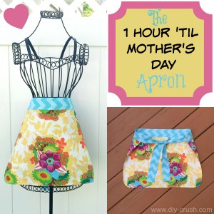 Sew this pretty apron in just 1 hour! Perfect for Mother's Day and any other occassion | DIY Crush