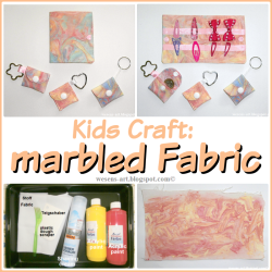 Kids Craft: Marbled Fabric