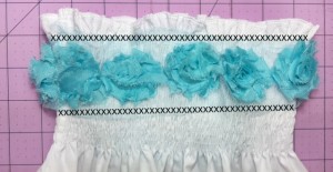 Add shabby rose trim to a tankini top tutorial | DIY Crush