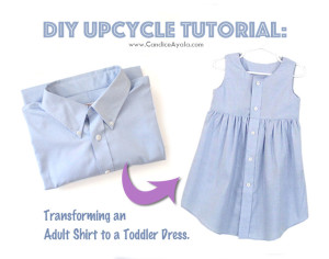 Transform an adult shirt into a toddler dress. This is a great tutorial! DIY Crush