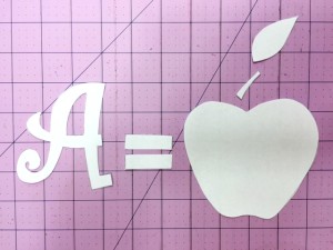 Back to school applique tutorial. A = Apple. A cute DIY without sewing