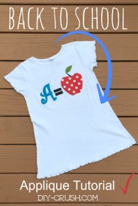 Back to school applique tutorial. A = Apple. A cute DIY without sewing