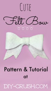 Cute Felt Bow Pattern and Tutorial at DIY Crush