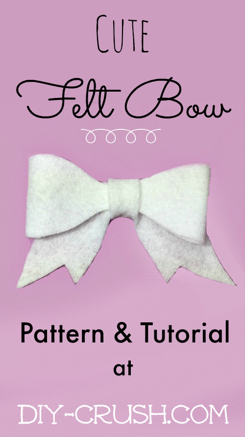 Cute Felt Bow Pattern and Tutorial at DIY Crush