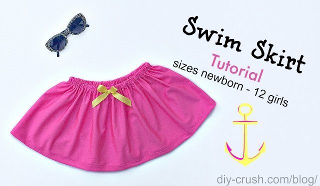 swim skirt sewing pattern with sizing | DIY Crush