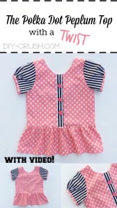 Polka Dot Peplum Top Sewing Pattern With A Twist | DIY Crush