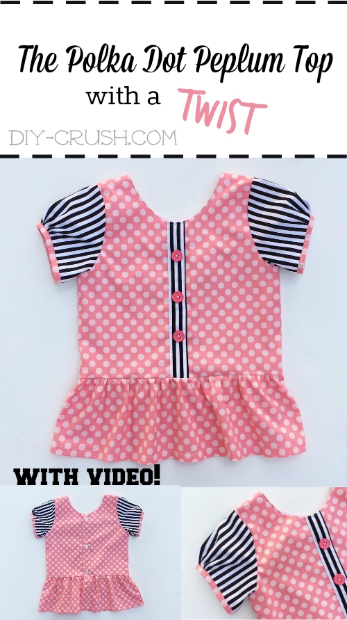 Polka Dot Peplum Top Sewing Pattern With A Twist DIY Crush Free