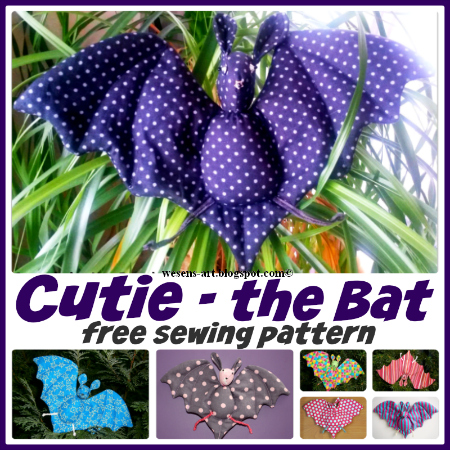 Free Sewing Pattern Cutie The Bat. Make dozens of them for Halloween but they are also adorable every day of the year |DIY Crush