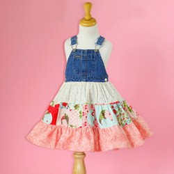 How To Make A Twirl Dress From Denim Bibs