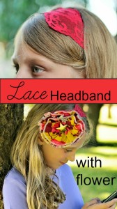 Make this pretty lace headband with flower option in just a few minutes. Such a sweet project from DIY Crush