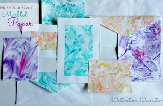 Make your own marbling paper with shaving cream | DIY Crush