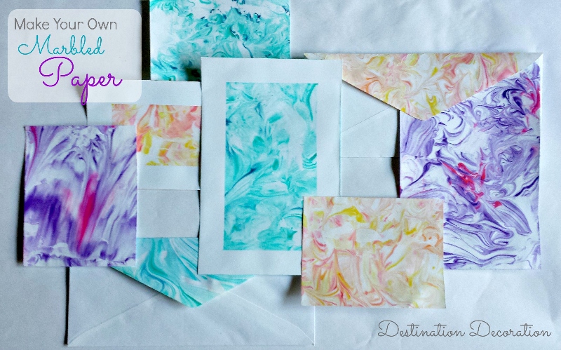 Make your own marbling paper with shaving cream | DIY Crush 