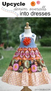 Upcycle Denim Overalls Into Dresses | DIY Crush