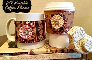 Sew these reusable coffee sleeves for the coffee lover in your life. This DIY is super easy to make! Submitted to DIY Crush