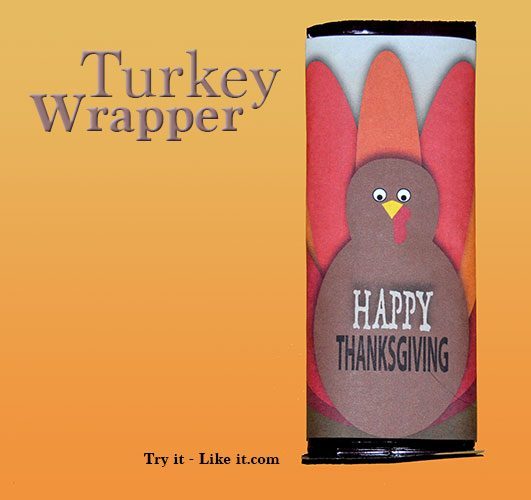 Free Thanksgiving Candy Wrapper Template. Download it today.