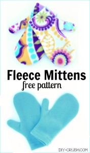 free fleece mitten pattern for kids, fleece mittens sewing pattern, easy to sew fleece mittens