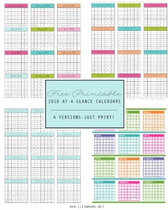 Free Modern Printable Calendars
