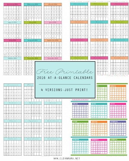Free Modern Printable Calendars