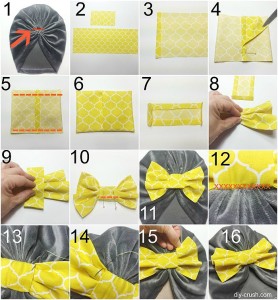 This quick tutorial shows you how to sew a cute bow to embellish clothing with. This beanie looks fabulous with a bow! Hop on in and follow the detailed tutorial | DIY Crush