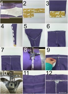 How to sew knit pajamas. A step by step tutorial at DIY Crush.