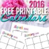 7 Free Printable Calendars 2016 - DIY Crush