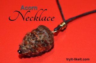 How to make a pretty acorn necklace. This reader submission brings you the full tutorial | DIY Crush