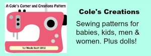 Cole's Creations sewing patterns