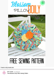 Free Blossom Doily Pillow Sewing Pattern | DIY Crush