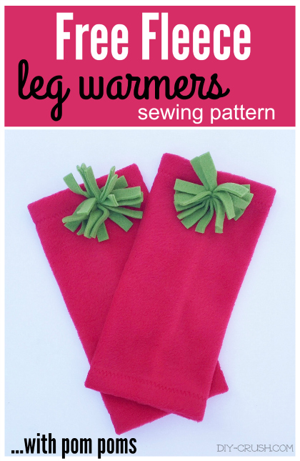 Fleece Leg Warmers Sewing Pattern With Pom Poms | DIY Crush