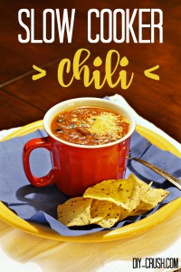 Slow Cooker Chili Recipe | DIY Crush