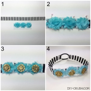 Free Gold Buttons Headband Tutorial. This only takes about 30 minutes to make | DIY Crush