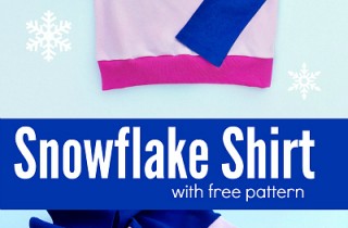 Snowflake Applique Shirt DIY with free snowflake template and shirt pattern | DIY Crush