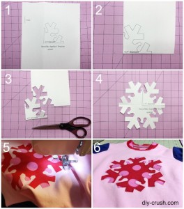 Snowflake Appliqué Shirt DIY