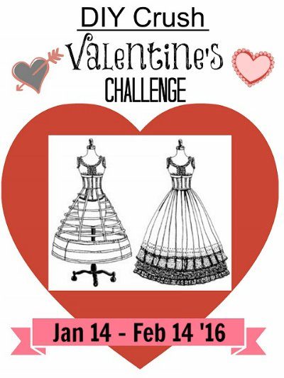 Valentine's DIY Challenge 2016 hosted at DIY Crush! Three winners and incredible prizes for patterns & fabric. Click for details!