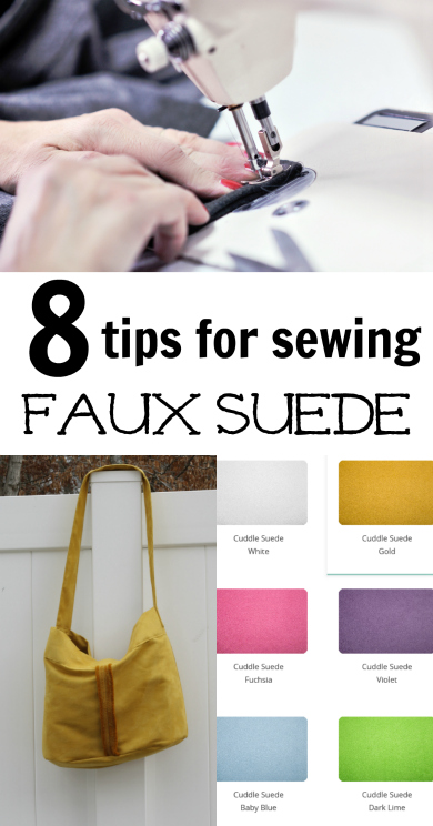 8 Tips For Sewing Faux Suede | DIY Crush