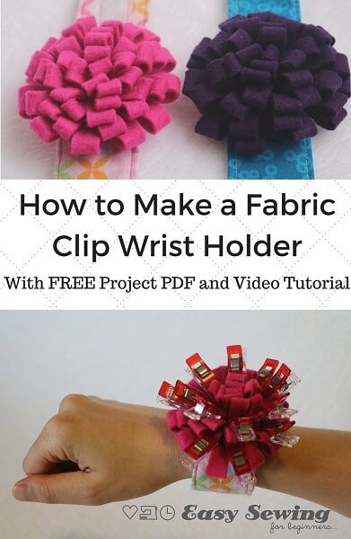 How to make a fabric clip wrist holder. A reader submission at DIY Crush