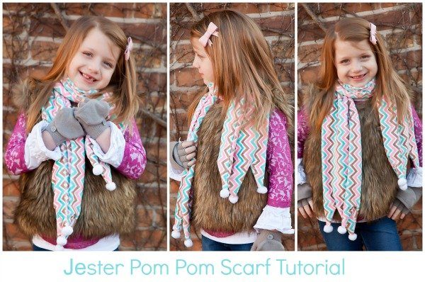 Jester Cuddle Scarf With Pom Poms Tutorial | DIY Crush