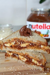 Nutella Peanut Butter Breakfast Sandwich