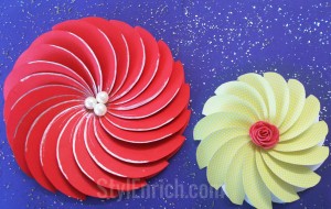 How To Make Easy Spiral Flowers. Check ou this great video tutorial! A reader submission at DIY Crush.