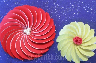 How To Make Easy Spiral Flowers. Check ou this great video tutorial! A reader submission at DIY Crush.