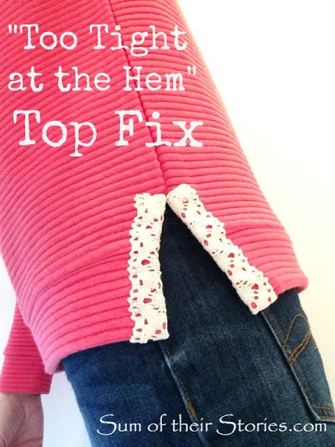 How to fix a too tight shirt on the bottom hem | DIY Crush