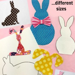 5 free bunny appliqué templates perfect for all your Easter projects. The templates are downloadable and can be adjusted for size | DIY Crush