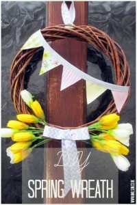 Pretty bunting banner wreath DIY